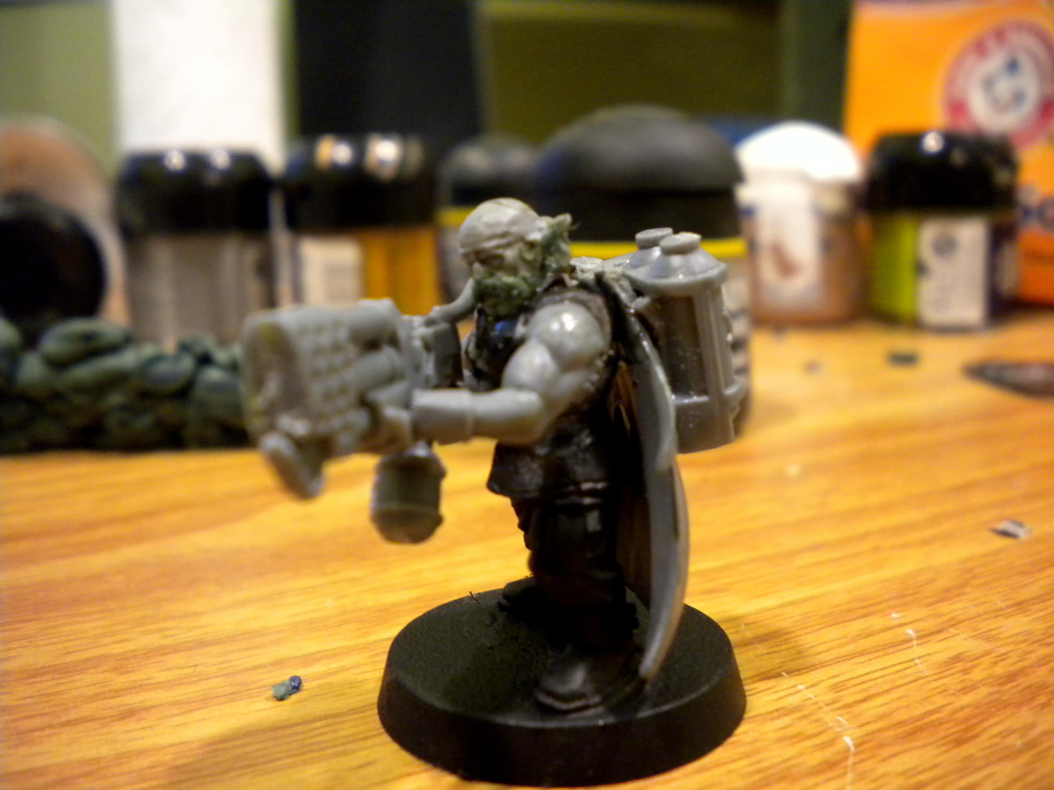 Gaunts Ghosts, Imperial Guard, Tanith WIP flametrooper Brostin